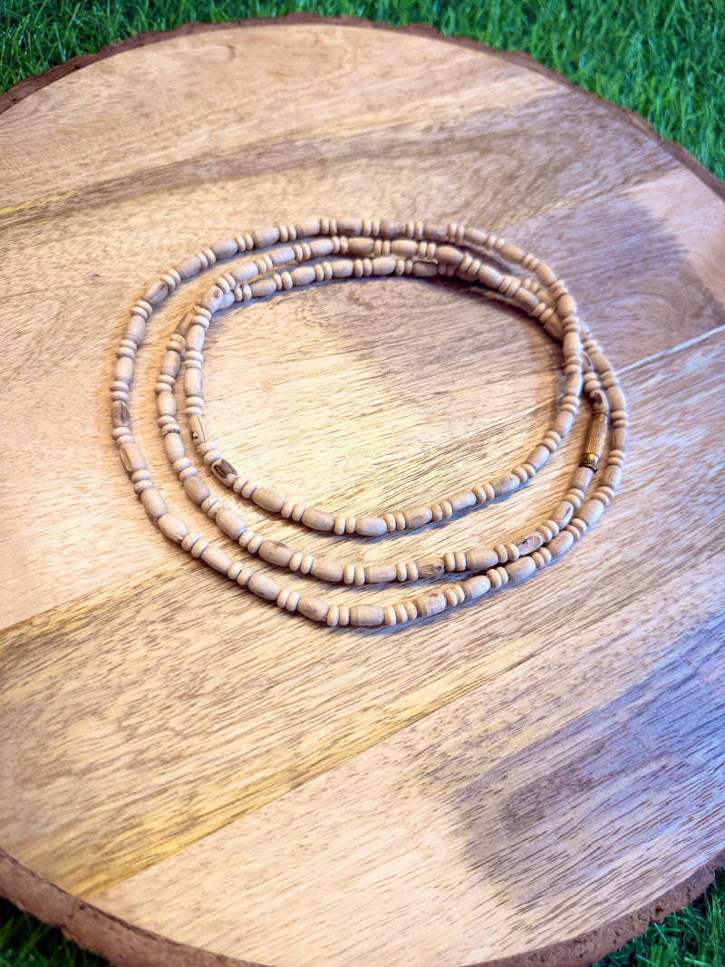 3 Round Original Tulsi Kanthi Mala | Natural Handmade Tulsi Necklace | Pyaro Vrindavan Store