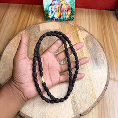 2 Round Handmaid Radha naam black beads original tulsi Kanthi mala