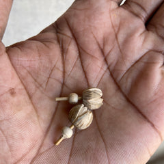 Handmade Tulsi earrings, Kamal shape ￼