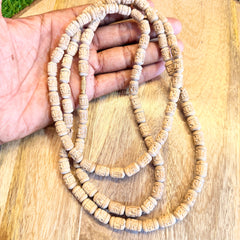 Handmade Radha Naam Beads 3 Round Original Tulsi Kanthi Mala | Natural Tulsi Necklace | Pyaro Vrindavan Store
