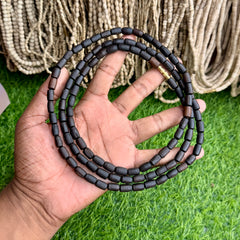 Original Black Tulsi Kanthi Mala – 3 Round | Natural Tulsi Wood Beads | Spiritual Mala