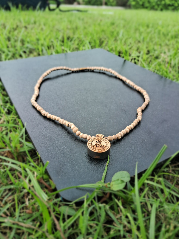 shree radha name tulsi locket mala