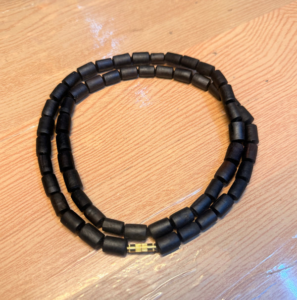 2 Round Original Black beads Tulsi ￼mala pyarovrindavanstore.com