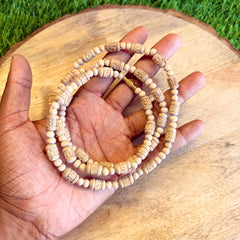 2 Round Handmade Radha naam beads original tulsi Kanthi mala