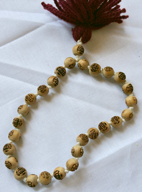 27+1 Tulsi Beads Radha Naam Original tulsi Japa mala