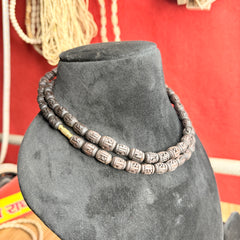 2 Round Handmaid Radha naam black beads original tulsi Kanthi mala
