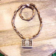 Shri Radha Charan Bhaktmal Tulsi Locket & Radha Naam Beads Original Tulsi Kanthi Mala | Pyaro Vrindavan Store