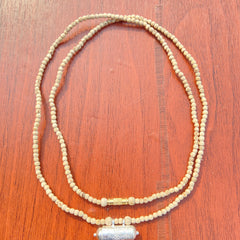 2 Round Silver Kavch Fill Brajraj &Barik Kanthi Mala (32 Inch) Original Tulsi mala   pyarovrindavanstore￼