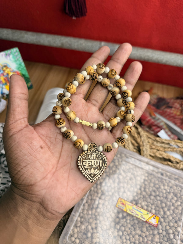 Shree Krishn lockit & Radha naam tulsi beads original tulsi mala