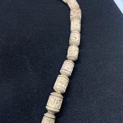 Shree Radha Naam & Radha rani Charan Bhaktmar Tulsi Locate & Radha naam handcrafted Tulsi beats original Tulsi Mala ￼(18 Inch )