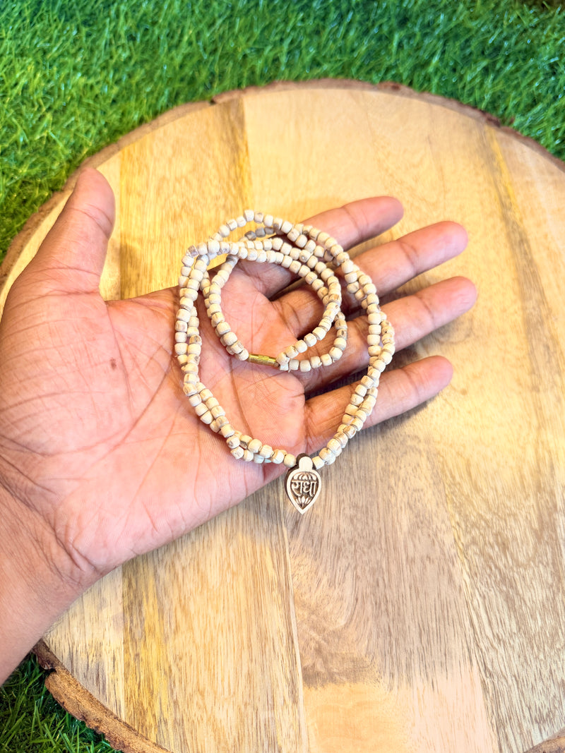 Radha naam small locate &￼Two Round Original tulsi Kanthi mala