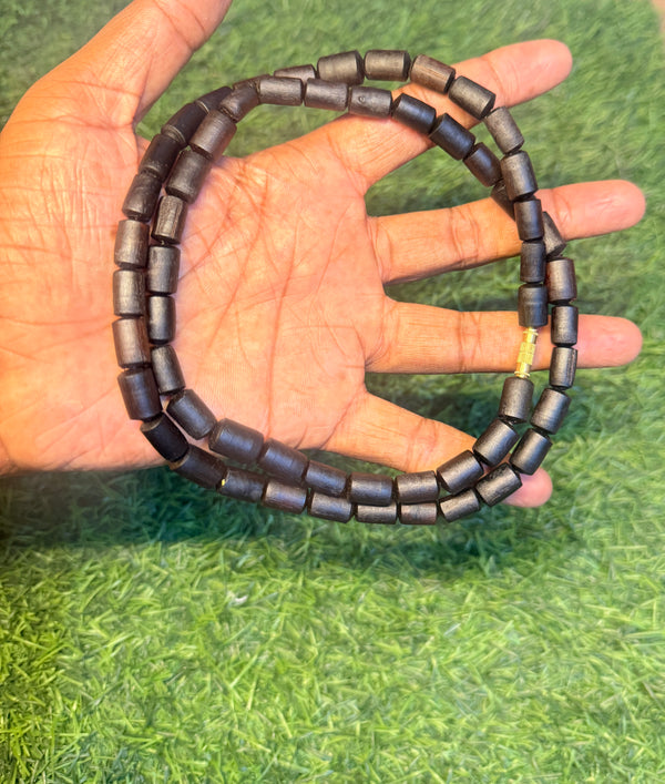 2 Round Original Black beads Tulsi ￼mala pyarovrindavanstore.com