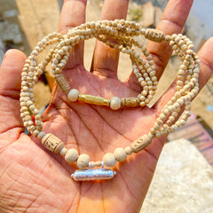 Silver Kavch Fill With Brajraj and 4 Layers Original Tulsi 🌿 Mala ( 18 Inch ) pyarovrindavanstore