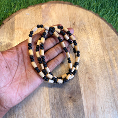 Black & white tulsi beats 2 Round Original tulsi mala