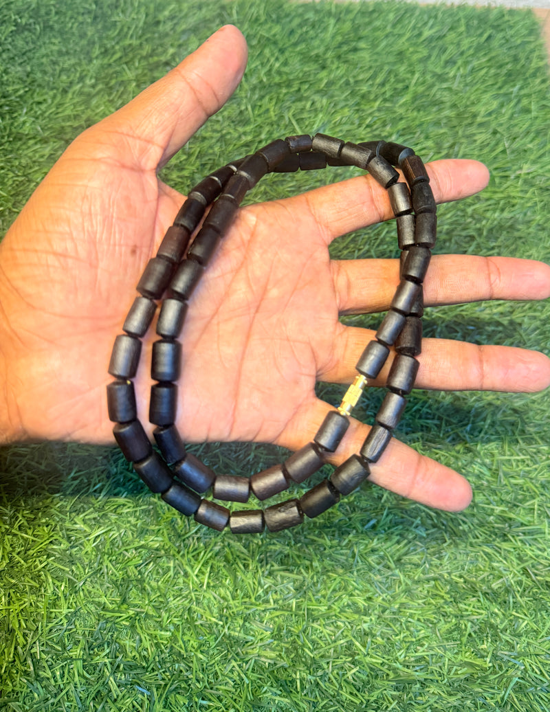 2 Round Original Black beads Tulsi ￼mala pyarovrindavanstore.com