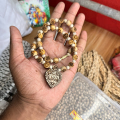 Shree Krishn lockit & Radha naam tulsi beads original tulsi mala