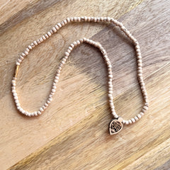 Radha Naam Small Tulsi Locket & Original Tulsi Kanthi Mala | Handmade Natural Tulsi Necklace | Pyaro Vrindavan Store