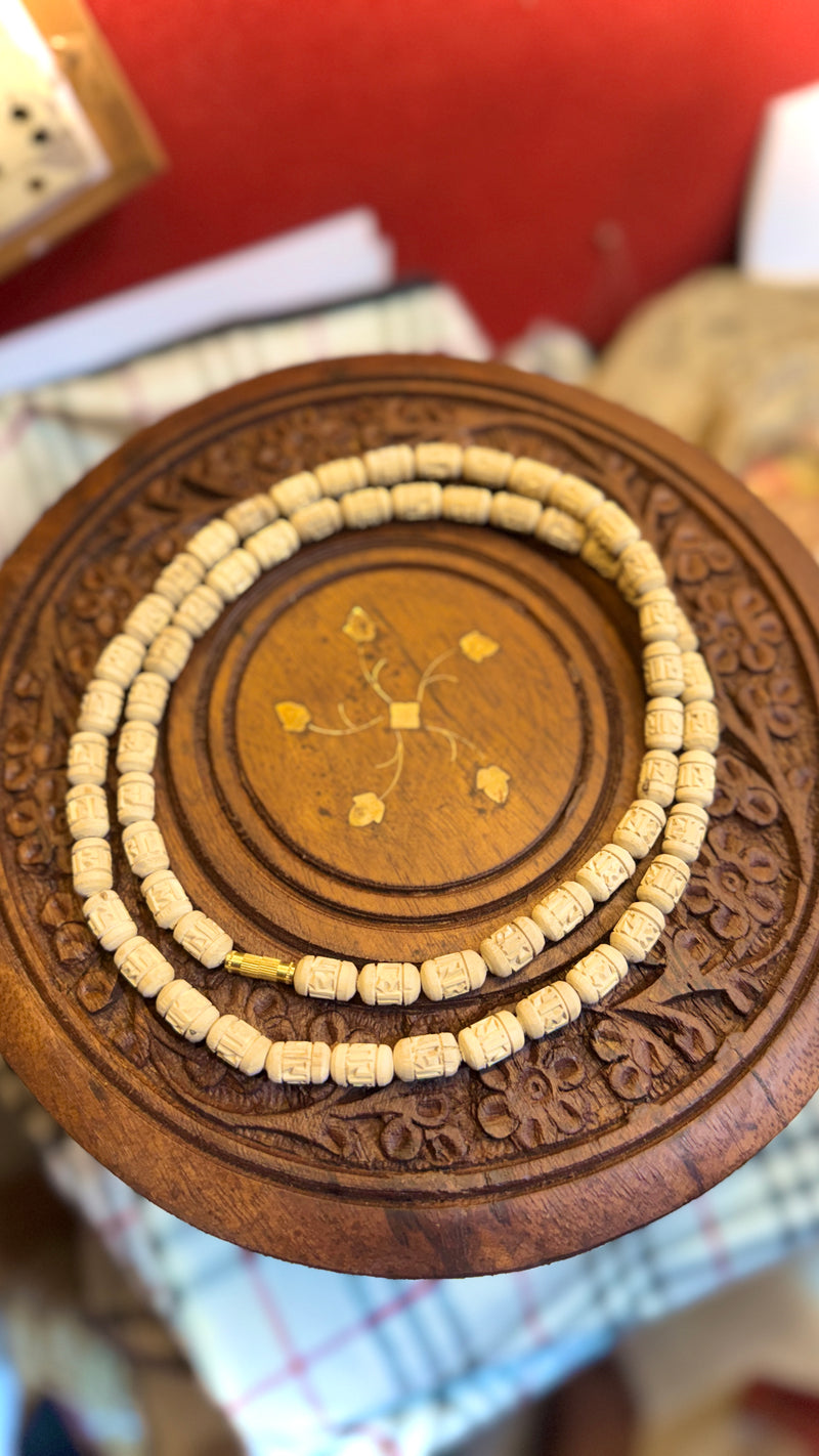 2 Round Radha Name Handcarts Beads Original Tulsi mala