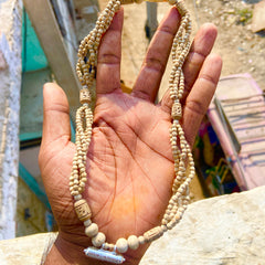 Silver Kavch Fill With Brajraj and 4 Layers Original Tulsi 🌿 Mala ( 18 Inch ) pyarovrindavanstore
