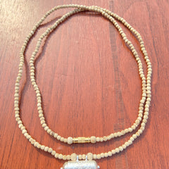 2 Round Silver Kavch Fill Brajraj &Barik Kanthi Mala (32 Inch) Original Tulsi mala   pyarovrindavanstore￼