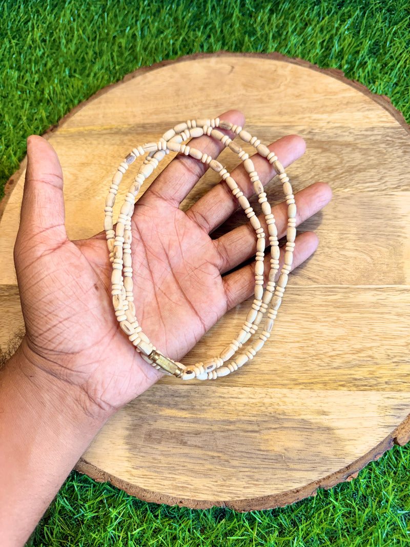 3 Round Original Tulsi Kanthi Mala | Natural Handmade Tulsi Necklace | Pyaro Vrindavan Store
