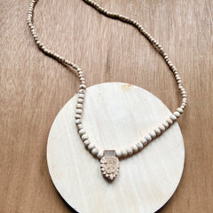 Radha Small Handemade Tulsi 🌿 Locket Round Beads And Barik Beads Kanthi Mala ( 18 inch ) original Tulsi Mala ￼