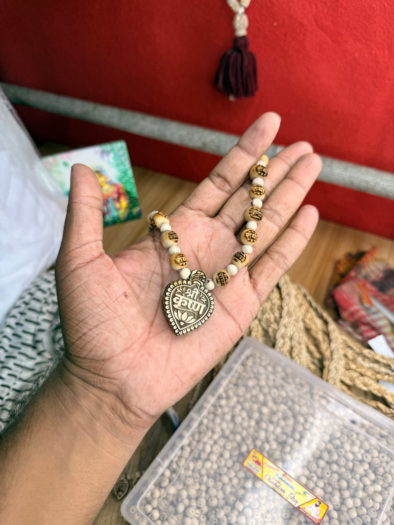 Shree Krishn lockit & Radha naam tulsi beads original tulsi mala