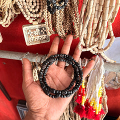 2 Round Radha naam Black beads Original Tulsi kanthi mala tulsimala