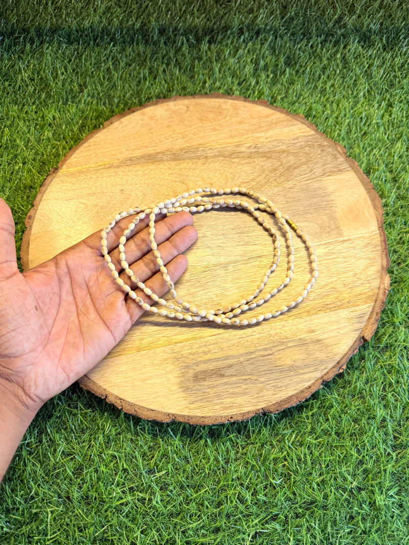 3 Round Original Tulsi Kanthi Mala | Handmade Natural Tulsi Necklace | Pyaro Vrindavan Store