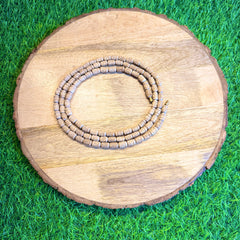 Handmade Radha Naam Beads 3 Round Original Tulsi Kanthi Mala | Natural Tulsi Necklace | Pyaro Vrindavan Store
