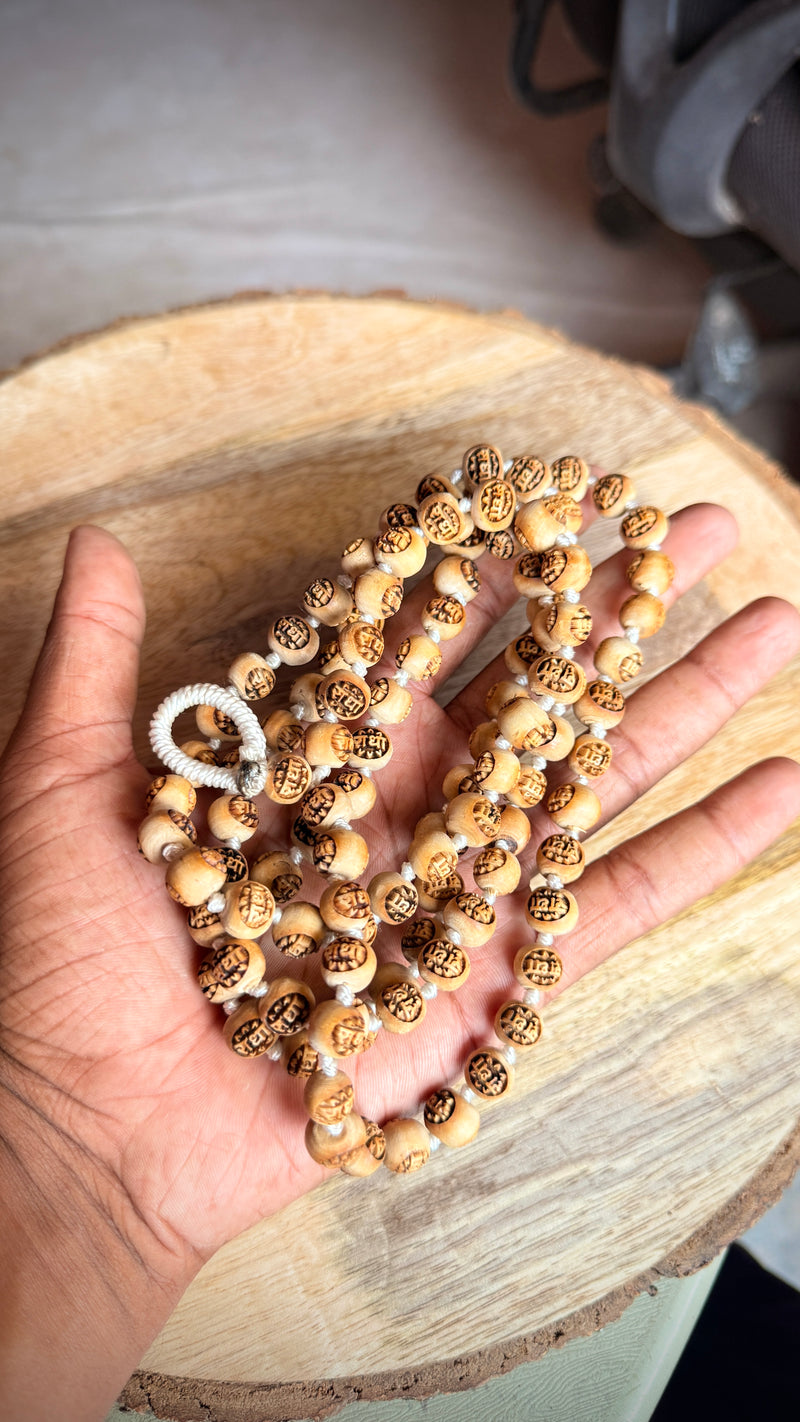 108+1 Radha Naam Beads Original Tulsi Japa Mala  Chanting Mala