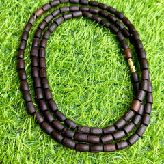 Original Black Tulsi Kanthi Mala – 3 Round | Natural Tulsi Wood Beads | Spiritual Mala