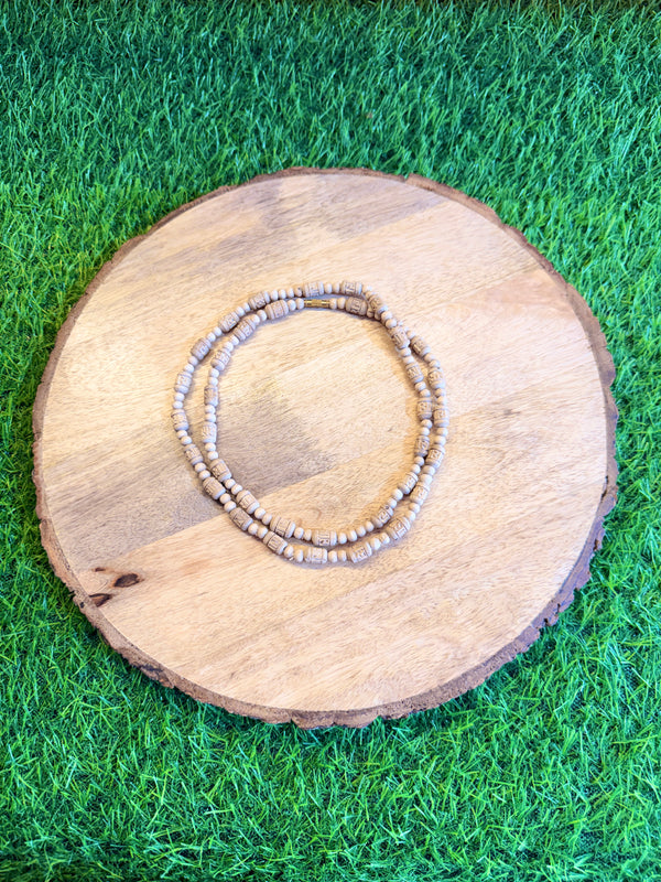 2 Round Handmade Radha naam beads original tulsi Kanthi mala