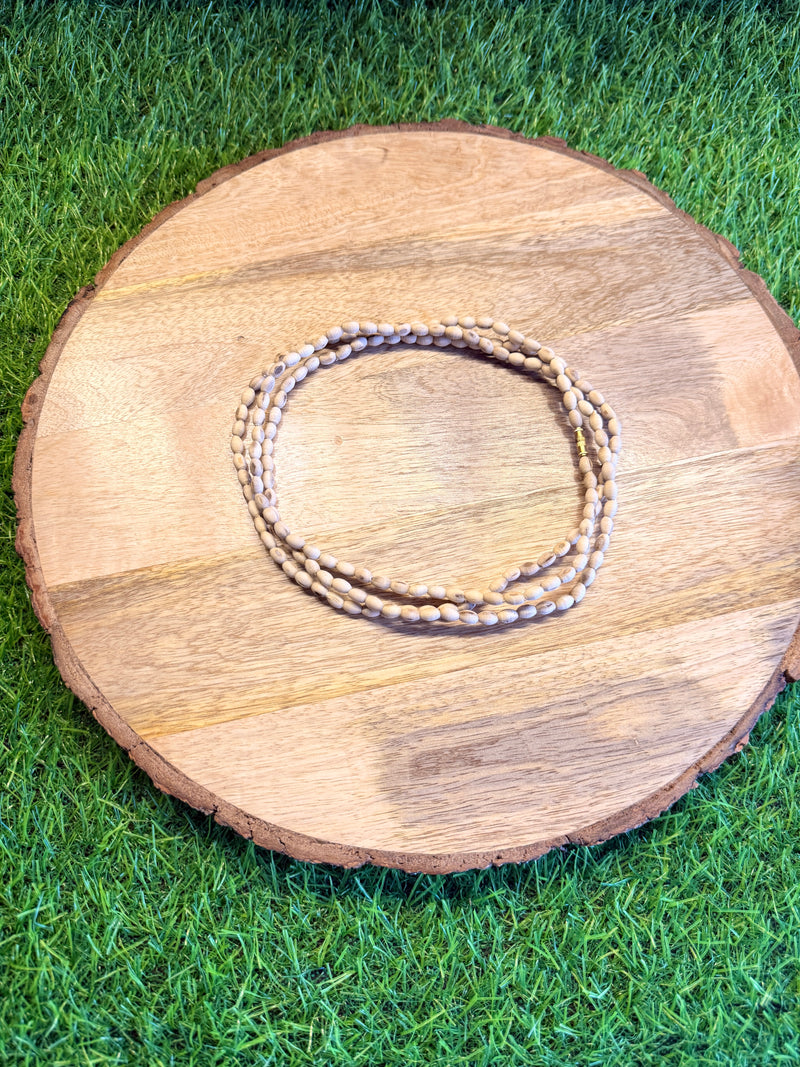 3 Round Original Tulsi Kanthi Mala | Handmade Natural Tulsi Necklace | Pyaro Vrindavan Store