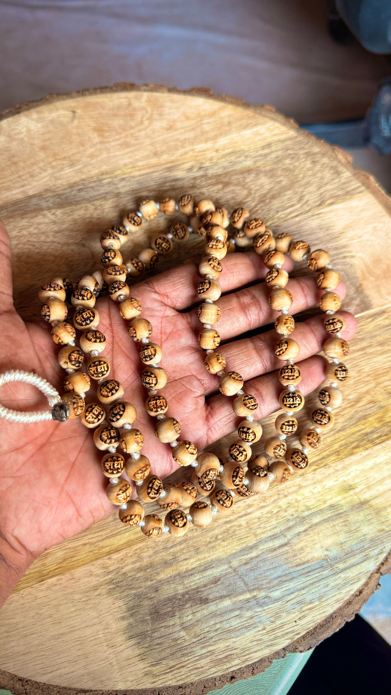 108+1 Radha Naam Beads Original Tulsi Japa Mala  Chanting Mala