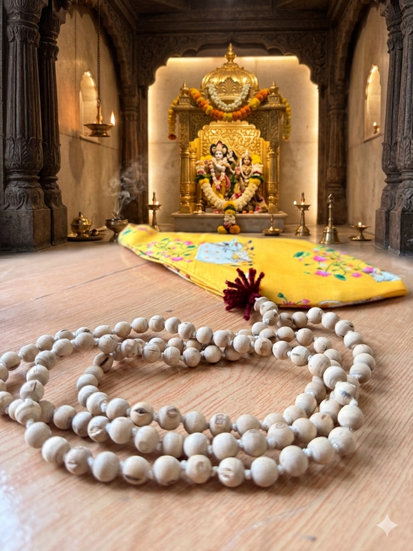 108+1 beads original tulsi japa mala & japa bag pyarovrindavanstore