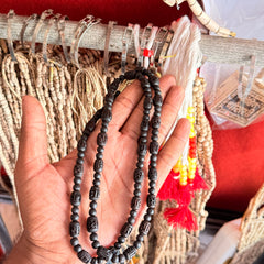 2 Round Radha naam Black beads Original Tulsi kanthi mala tulsimala