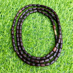 Original Black Tulsi Kanthi Mala – 3 Round | Natural Tulsi Wood Beads | Spiritual Mala