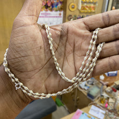 2 Round Silver original Tulsi Kanti Mala(32 inch) original Tulsi Kanti Mala pyarovrindavanstore￼