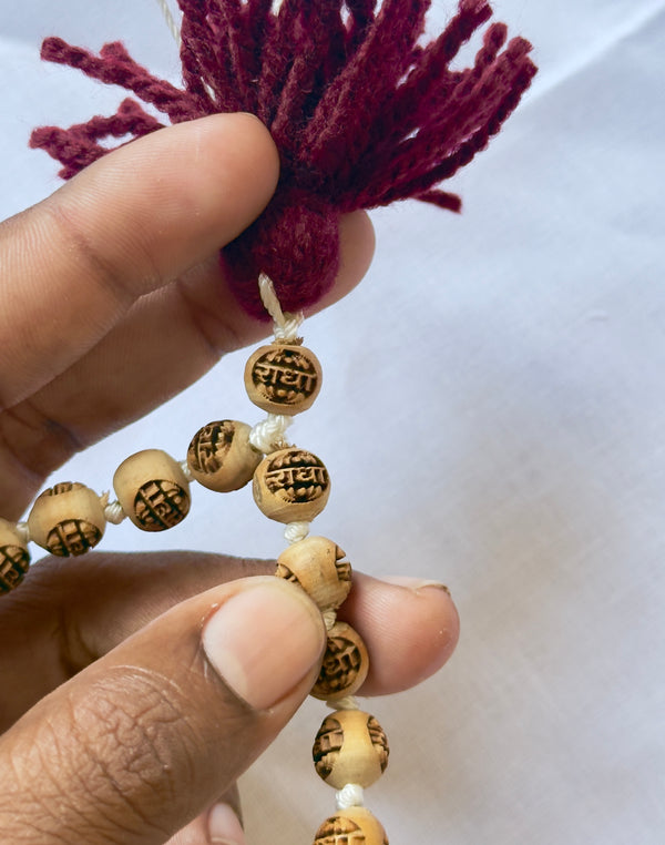 27+1 Tulsi Beads Radha Naam Original tulsi Japa mala