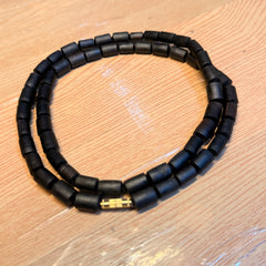 2 Round Original Black beads Tulsi ￼mala pyarovrindavanstore.com