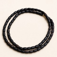 Original Black Tulsi Mala – 2 Round | Natural Tulsi Wood Beads | Spiritual Japa Mala