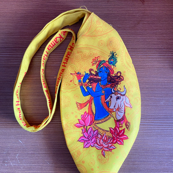 Krishna Cow Printed japa bag
