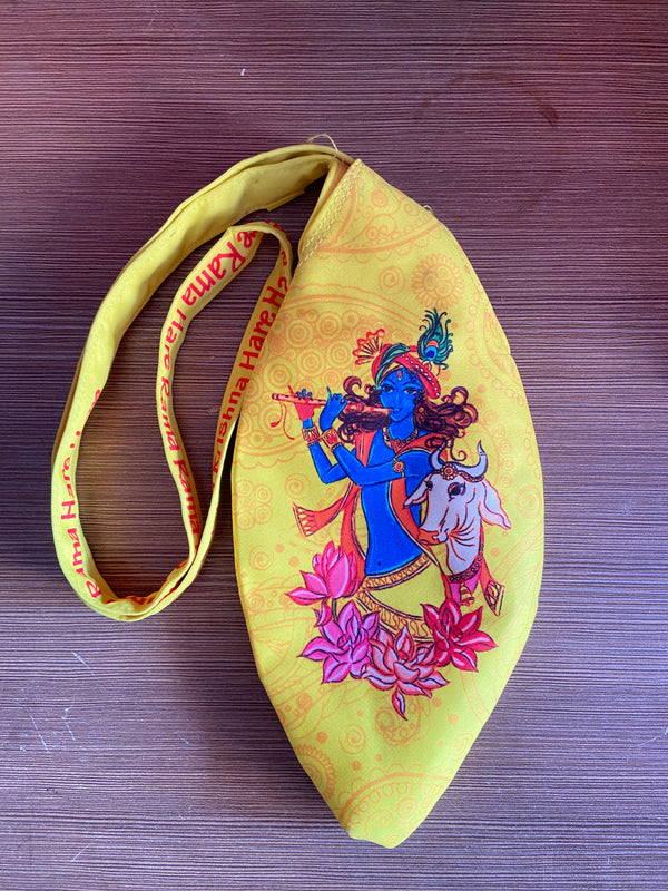 Krishna Cow Printed japa bag
