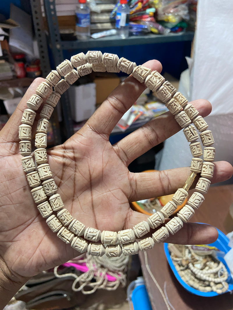 2 Round Radha Name Handcarts Beads Original Tulsi mala