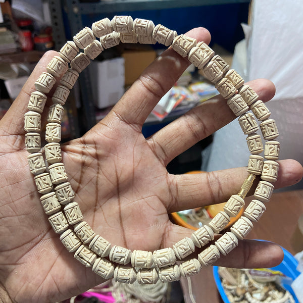 2 Round Radha Name Handcarts Beads Original Tulsi mala