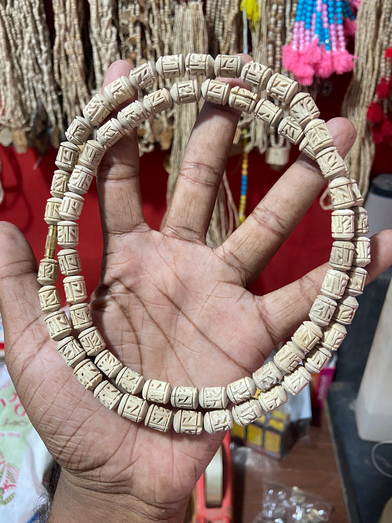 2 Round Radha Name Handcarts Beads Original Tulsi mala