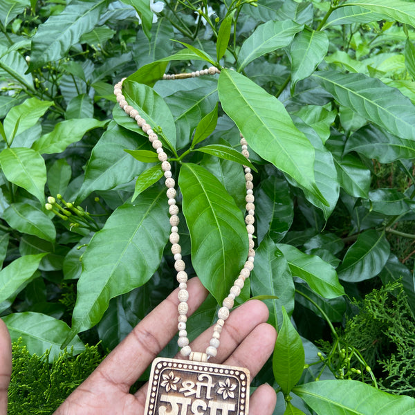 Radha Name  Locket ,Radha name tulsi Handcrafted beads [18inch]