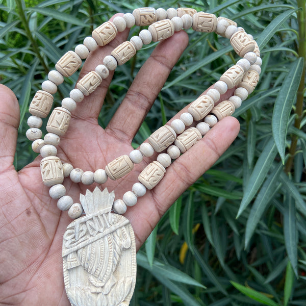 Handcrafted Krishna ji charan lockit Rahda name Beads [ 22inch]