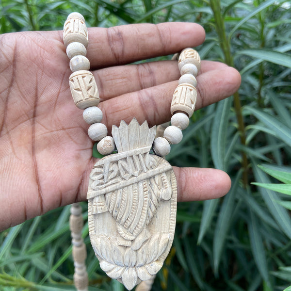 Handcrafted Krishna ji charan lockit Rahda name Beads [ 22inch]